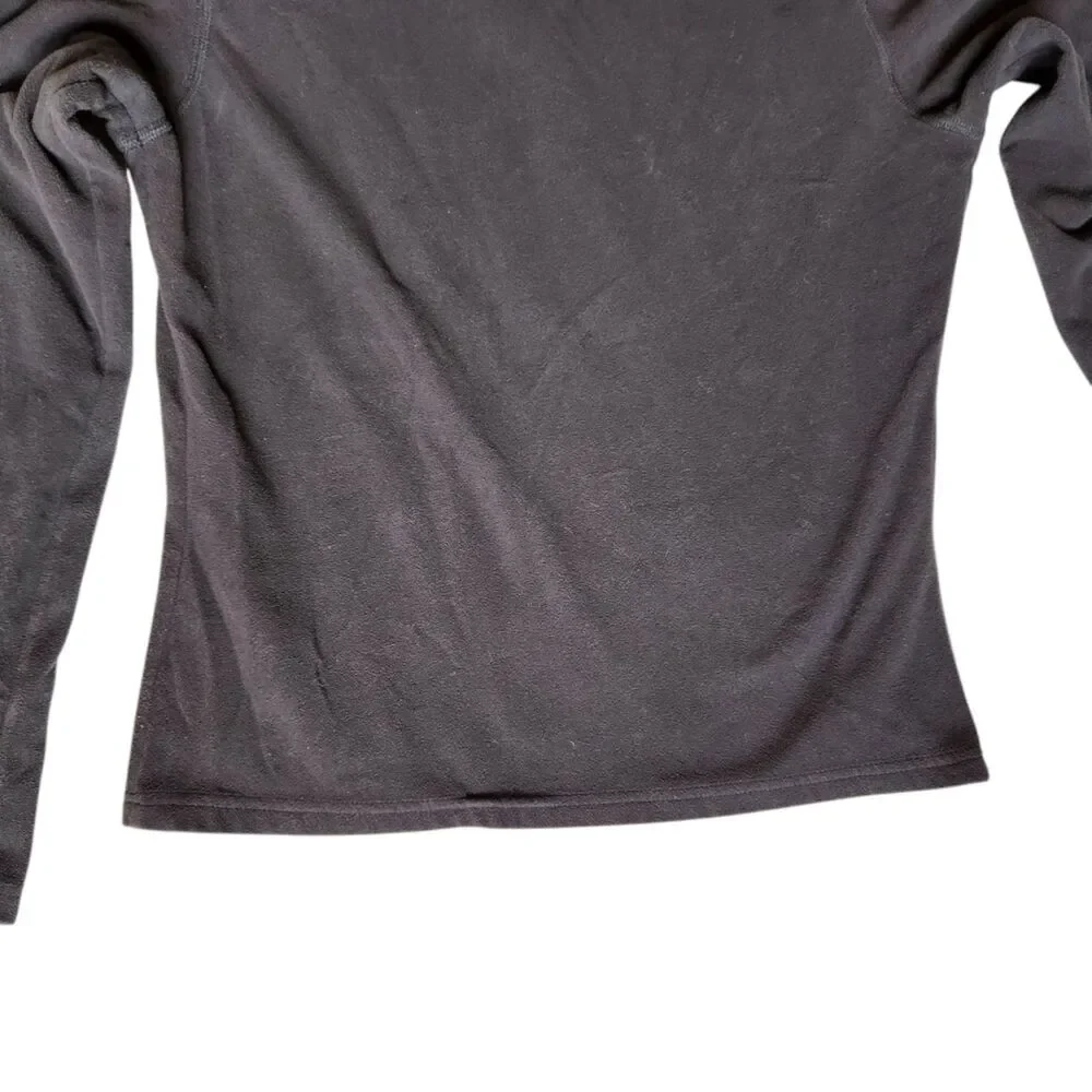 The North Face TKA 100 Glacier Fleece black 1/4 zip pullover long sleeve sz S
